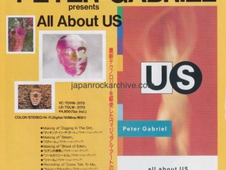 Peter Gabriel 1994 02 All About Us Japan video promo ad Sale