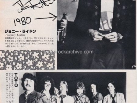 Johnny Lydon 1980 02 Japanese music press cutting clipping - promo photo pinup   mini poster Online now