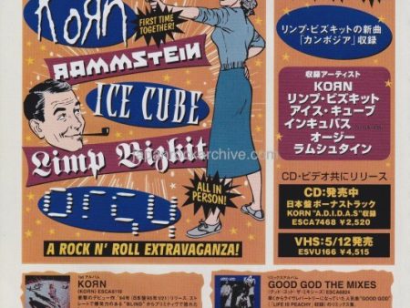 Korn 1999 06 Family Values Tour  98 Japan cd album   video promo ad Sale