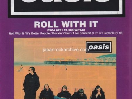 Oasis 1995 10 Roll With It Japan single promo ad Sale