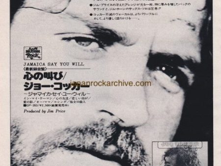 Joe Cocker 1975 11 Jamaica Say You Will Japan album promo ad For Sale