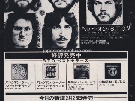 Bachman Turner Overdrive 1976 03 Head On album promo ad Hot on Sale