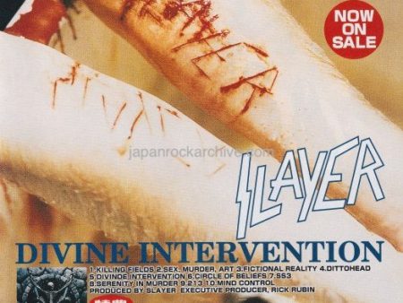 Slayer 1994 12 Divine Intervention Japan album promo ad on Sale