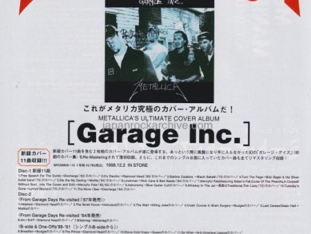 Metallica 1999 01 Garage Inc. Japan album promo ad Online