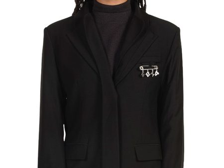 Asymmetrical Double Lapel Tailored Jacket Fashion