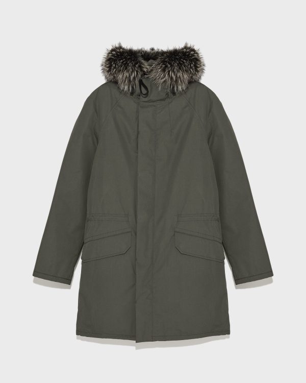 Parka iconique en coton mélangé avec fourrure de renard et lapin Sale