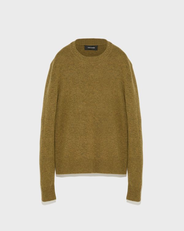 Pull crew neck en maille laine-cachemire on Sale