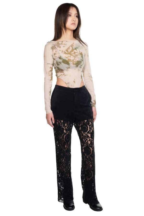 Velvet and Lace Trousers For Cheap