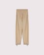 pantalon jogging en cuir beige Hot on Sale