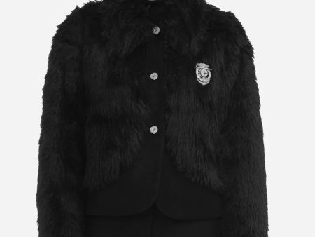 Arch Panelled Fur Jacket Online Hot Sale