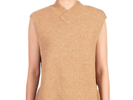 Monica Cordera Camel Soft Wool Cape Hot on Sale