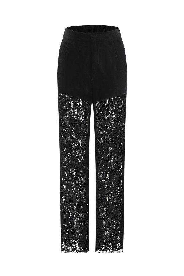 Velvet and Lace Trousers For Cheap