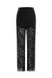 Velvet and Lace Trousers For Cheap