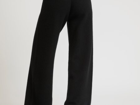 Pantalon large en maille laine mérinos on Sale