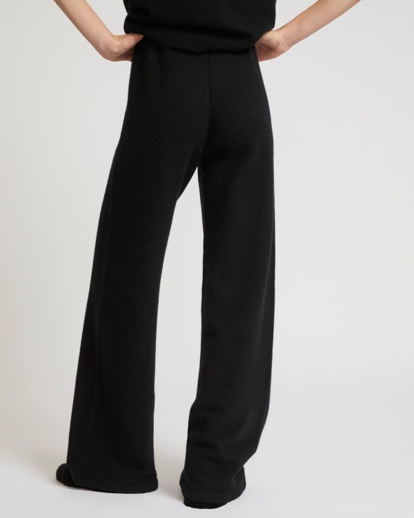 Pantalon large en maille laine mérinos on Sale