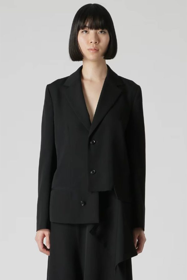 Wool Gabardine Left Slit Detail Jacket Supply