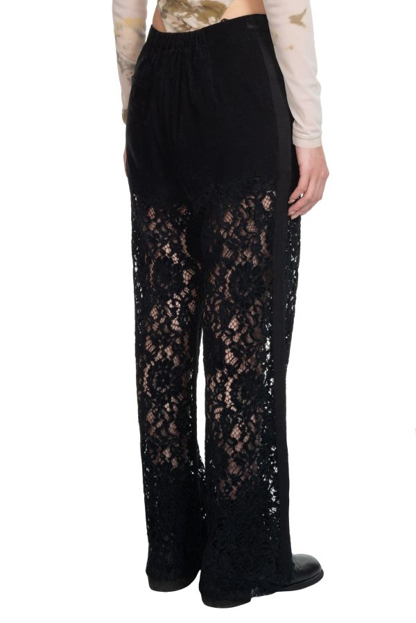 Velvet and Lace Trousers For Cheap