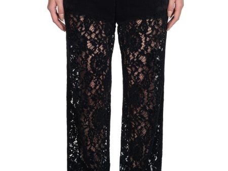 Velvet and Lace Trousers For Cheap