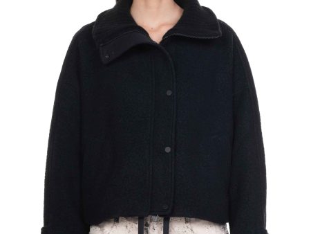 Wool and Yak Knit Jacket Black on Sale