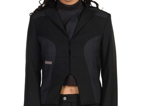 Arc Cutting Splicing Layered Tailored Jacket Hot on Sale