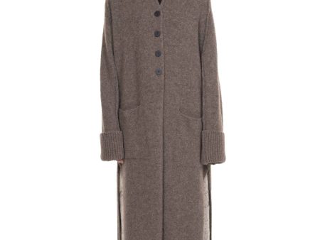 Yak Knit Coat Taupe Online now