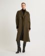 Trench long en lainage cachemire Discount