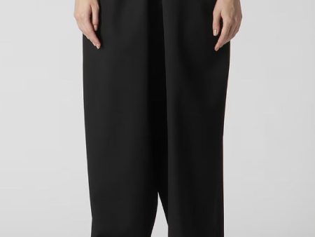 Wool Gabardine High Waist Belted Pants For Discount