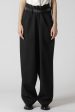 Wool Gabardine High Waist Belted Pants For Discount