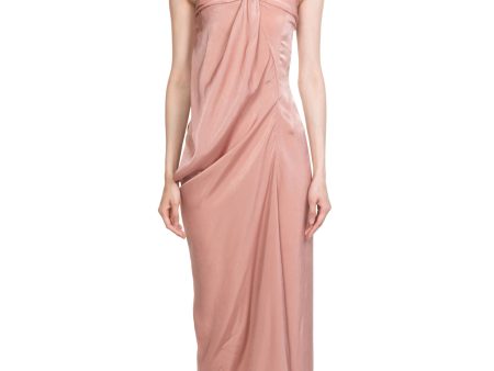 Asymmetric Draped Dress Shell Pink Supply