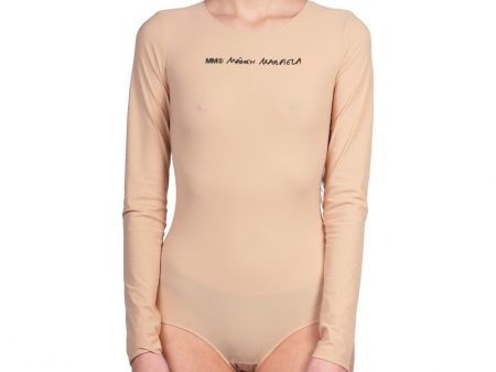 Beige Logo Bodysuit Online