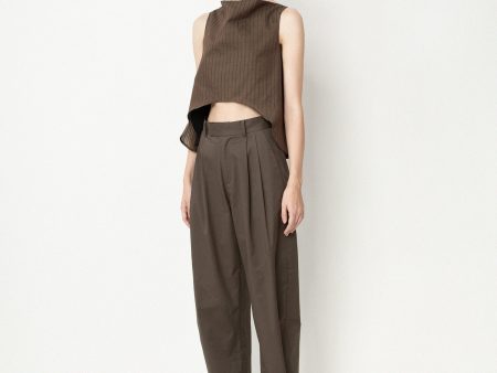 Wood-Irregular Wide Trousers Online Hot Sale