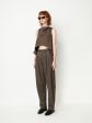 Wood-Irregular Wide Trousers Online Hot Sale