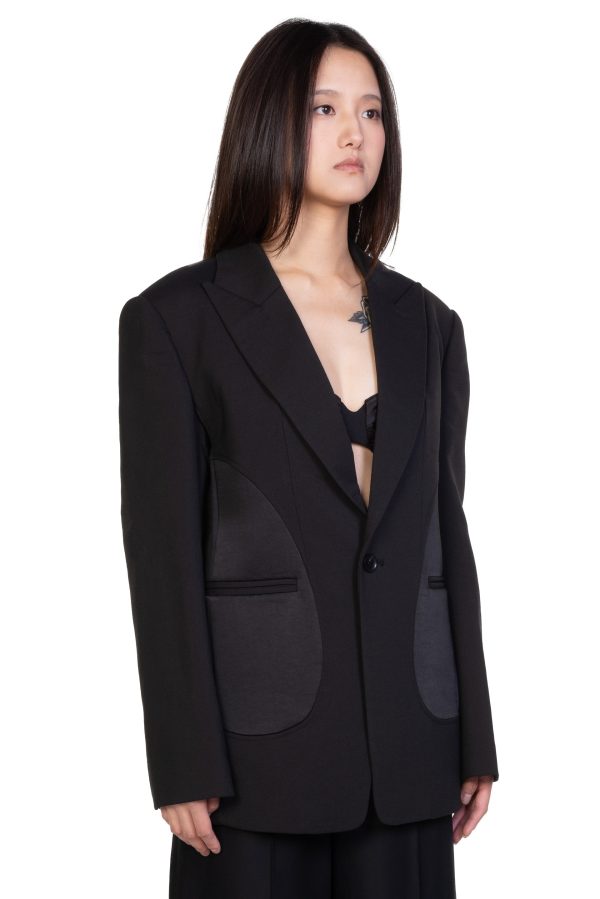 Wool Blend Panelled Blazer Supply