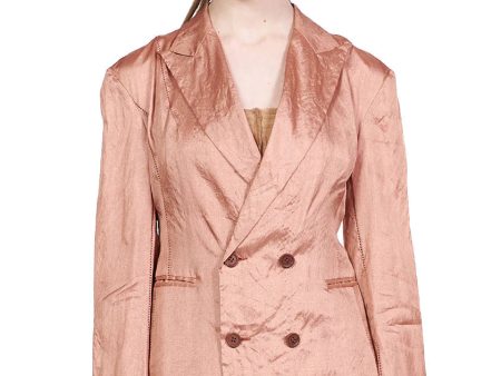 Double Breasted Silk Blazer For Cheap