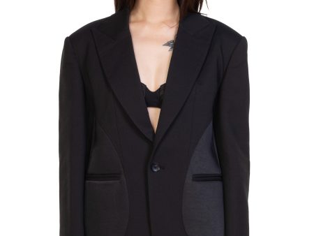 Wool Blend Panelled Blazer Supply