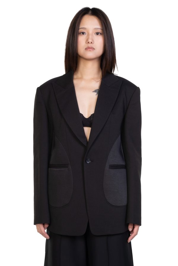 Wool Blend Panelled Blazer Supply