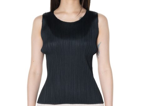 Basic Crew Neck Tank-Top Black Hot on Sale