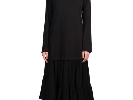 Asymmetric ruffle dress Hot on Sale